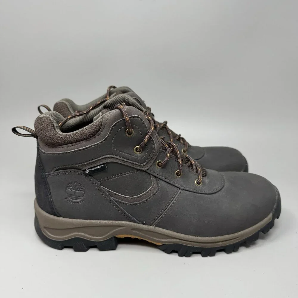 Timberland Mt. Maddsen Waterproof Boots Boys Size 7 Shoes Brown Leather
